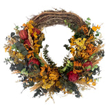 Floral Artichoke Half Wreath - 18"