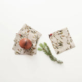 Mistletoe Christmas Linen Coasters Set