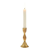 Gold Zora Forged Candlestick Holder, Large