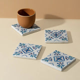 Malaga Patterned Marble Tiles Coasters Set