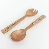 Braided Mango Wood Salad Servers