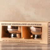 Handblown Margarita / Mezcal Tasting Glasses - Tamarind - Set of 2