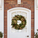 Pinecone & Greenery Holiday Wreath - 18"