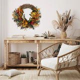 Floral Artichoke Half Wreath - 18"