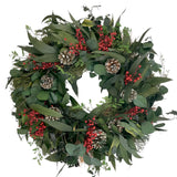 Snow Pinecone Holiday Wreath - 18"