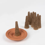 Sandalwood Cone Incense Set in Lavender