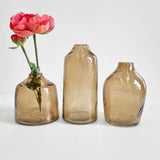 Handblown Hammered Glass Bud Vase