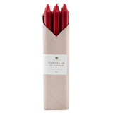 Taper Candles Set of 6 in Crimson