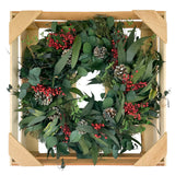 Snow Pinecone Holiday Wreath - 18"