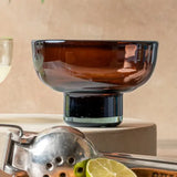 Handblown Margarita / Mezcal Tasting Glasses - Tamarind - Set of 2