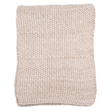 Motley Moss Cotton Knit Throw Blanket in Stone