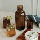 Handblown Hammered Glass Carafe