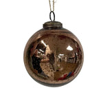 Mercury Glass Ball Ornament - Copper