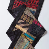 Kantha Silk Table Runner in Black