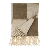 Taupe Checkerboard Throw Blanket