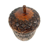 Wood Acorn Carved Rustic Fall Scented Candle