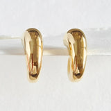 Gold Plated Arc Drop Hoop Earrings