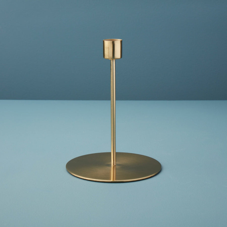 Minimal Gold Taper Candle Holder (Sizes Available)