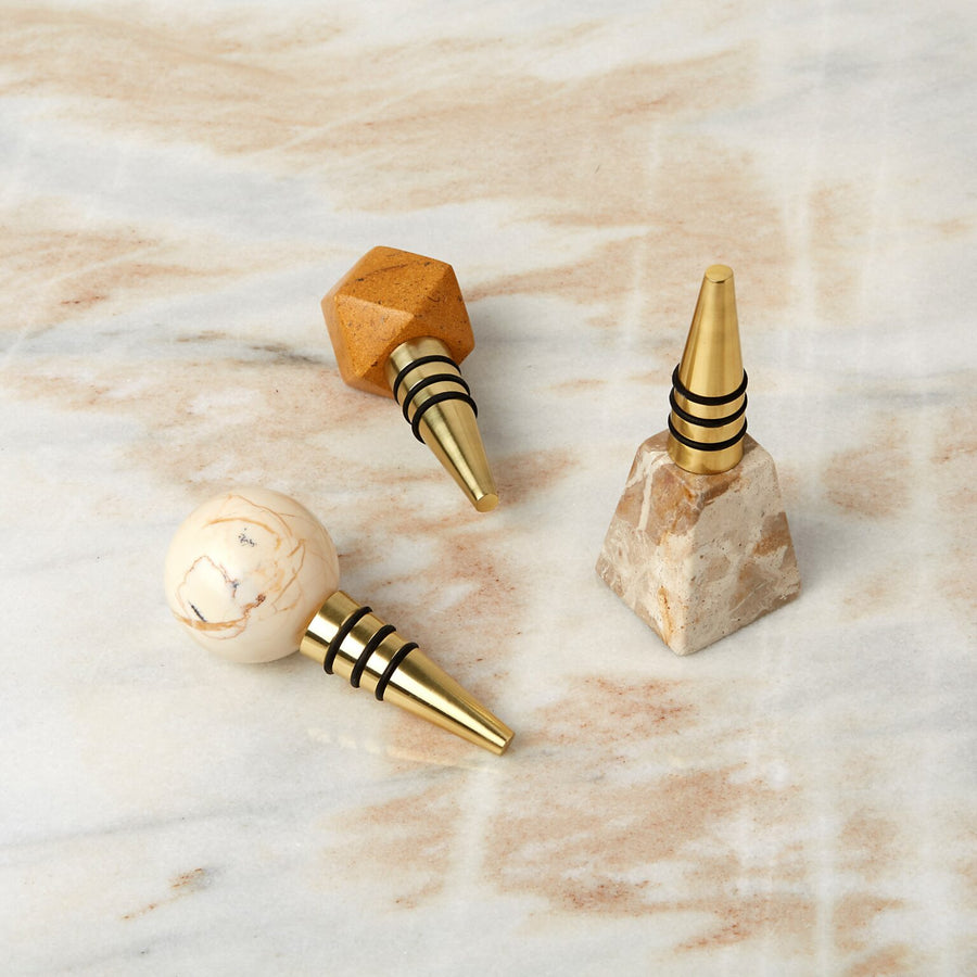 Marble Bottle Stoppers, Set of 3