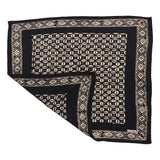 Hand-Dyed Batik Bandana in Black Horn Beetle