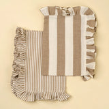 Ruffle Stripe Tea Towels in Beige
