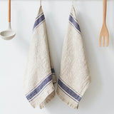 Blue Stripe Vintage Linen Kitchen Towel