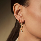 Erin Square Huggie Gold Earrings