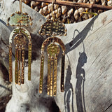 Hammered Brass Chandelier Earrings