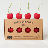 Cherry Beeswax Birthday Candles - 4 Count