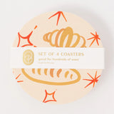Oui Croissants Coasters - Set of 4