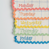 Handwoven Days of the Week Lunchbox Napkins