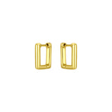 Erin Square Huggie Gold Earrings