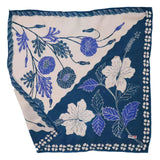 Hand-Drawn Batik Bandana in Hibiscus Poppy Flowers