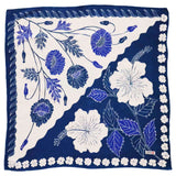 Hand-Drawn Batik Bandana in Hibiscus Poppy Flowers