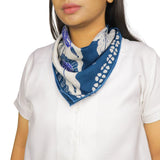 Hand-Drawn Batik Bandana in Hibiscus Poppy Flowers