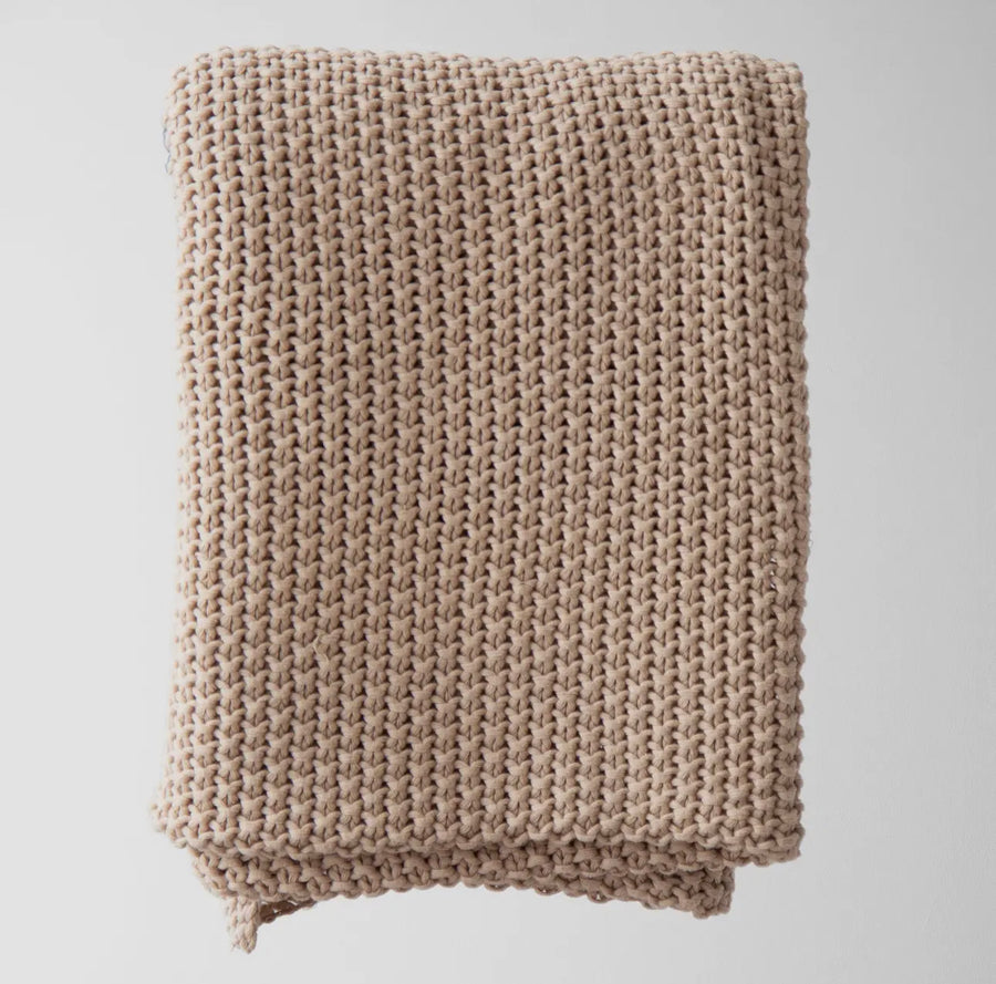 Chloe Cotton Chunky Knit Throw (Colors Available)