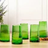 Moroccan Cone Glassware - Green, Set of 2