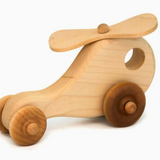 Wooden Helicopter Push Toy