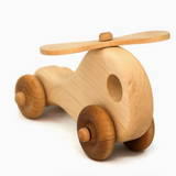 Wooden Helicopter Push Toy