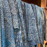Indigo Block Print Kantha Quilt - Assorted Patterns