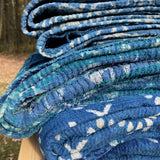 Indigo Block Print Kantha Quilt - Assorted Patterns
