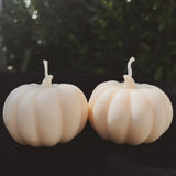 Pumpkin Beeswax Taper Candle - Ivory