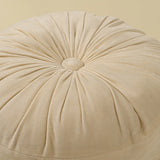 Velvet Tuft Round Cushion - Ivory