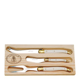 Jean Dubost 3pc Cheese Set with Ivory Handles