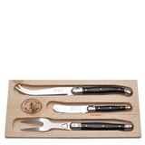 Jean Dubost 3pc Cheese Set with Black Handles