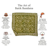Hand-Dyed Batik Bandana in Jade Jungle
