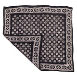 Hand-Dyed Batik Bandana in Black Mirage