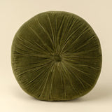 Velvet Tuft Round Cushion - Moss