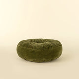 Velvet Tuft Round Cushion - Moss