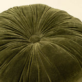 Velvet Tuft Round Cushion - Moss
